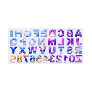 Candele personalizzate in silicone fondente alfabeto cioccolatini caramelle lettera e set di targhe stampi per colata di resina epossidica