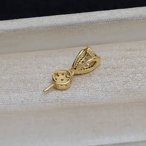 Pendentif en argent S925 à aiguille droite pour femme, perle DIY, accessoires 10-14, plateau vide semi-fini, bijoux pour la fabrication de bijoux de tête - Product Image 4