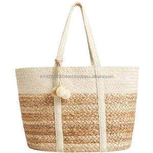 2025 sac fourre-tout en jute fait à la main pour femme à la mode - Product Image 1