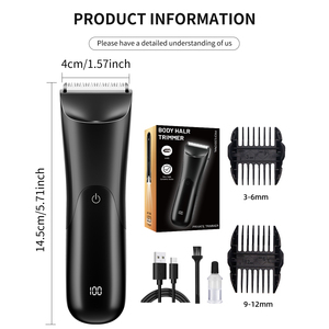 Điện dao cạo cơ thể tóc tông đơ cho nam giới và phụ nữ không thấm nước điện lá Máy cạo râu cho háng, cánh tay, trở lại, chân & ngực, không đau Groomer - Product Image 5