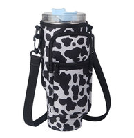 Sac de transport pour bouteille d'eau OEM en gros avec bandoulière en néoprène, sac de transport pour bouteille d'eau de 40 oz avec poche pour téléphone