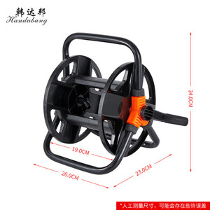 Carrete de manguera de jardín Han Dabang de 20m, enrollador de manguera portátil para riego exterior, soporte de almacenamiento, montaje en suelo, tubo de plástico y acero - Product Image 5