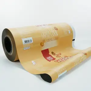 Filme de rolo mylar impresso personalizado para sacos plásticos biodegradáveis de qualidade alimentar, filme laminado para embalagens flexíveis