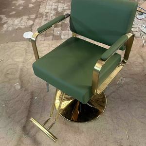 Chaise de coiffure réglable en hauteur en acier inoxydable durable pour salon - Product Image 4