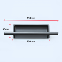 Poignées encastrées modernes en aluminium massif noir mat et or pour armoires, poignées de poche encastrées, poignées à mortaise intégrées pour portes coulissantes d'hôtels et entrepôts