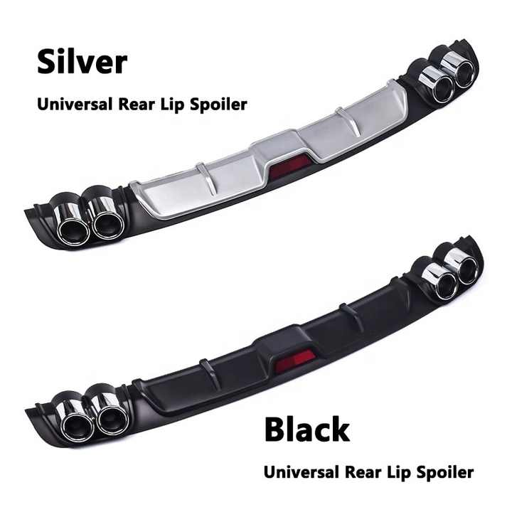 Auto Parts Sports Style Rear Bumper Lip Spoiler Universal Fit Quad ...