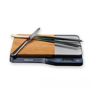 Planche à découper en bois Veidt de 5 kg avec balance électronique en acier inoxydable, double usage cuisine et pâtisserie, 14192-119B - Product Image 1