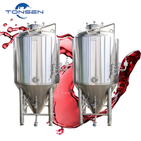 Tanque Fermentador de Cerveza de Acero Inoxidable Tonsen con Camisa de Enfriamiento, Capacidad de 100L - 100T