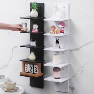 Estante de almacenamiento montado en la pared, rectangular y grueso de 5 niveles, para uso doméstico en el baño - Product Image 3