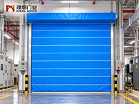 Porte à enroulement coupe-feu 4 heures avec tissu inorganique 4 couches et rouleaux de guidage