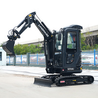Vente directe usine Mini-excavatrice 2500 kg pour travaux agricoles et municipaux, commande par joystick, hydraulique, sur chenilles, compacte, prix de gros