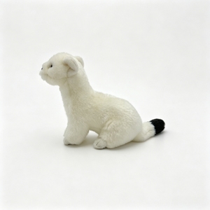 Realistisches Weißes Herminchen Plüschtier Lebensechte Kurzhaarige Zobel-Plüschfigur Geschenk für Zoo Souvenir Wildtiermuseum - Product Image 5