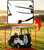 Adaptateur de faisceau de câblage électrique OEM personnalisé pour voiturette de golf électrique avec conducteur en cuivre pur et isolation en PVC