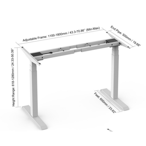 Table de bureau électrique intelligente convertible ZGO, moderne, extensible, à double moteur, livraison gratuite, multifonction, hauteur réglable - Product Image 5