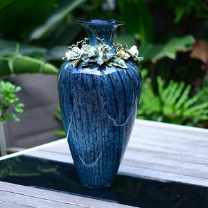 SANLOREN decoración del hogar moderno de lujo elegante Decoración de mesa esmalte flor florero de mesa de <span class=keywords><strong>cristal</strong></span> <span class=keywords><strong>JARRON</strong></span> de mesa de <span class=keywords><strong>cristal</strong></span> de flores - Product Image 2