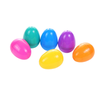 Vente en gros d'œufs de Pâques personnalisés durables et transparents en plastique, jouets vides ouvrables et rechargeables, décorations de lapin pour Pâques
