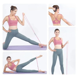 Bande de Résistance Élastique 8 Mots pour Yoga et Fitness, Équipement de Musculation Poitrine, Boucle en Caoutchouc pour Entraînement de Yoga et Étirements - Product Image 2