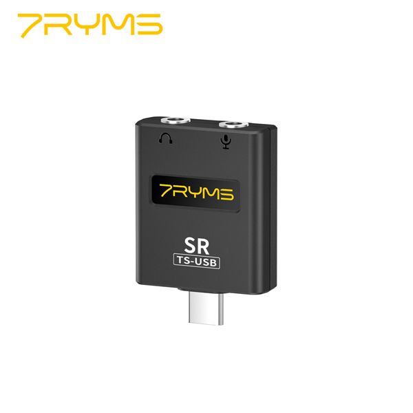 7Ryms Multi-Functional USB-C 48K/24bit CE Certified Audio Adapter External Sound Card for SR TS-USB Portable Audio & Mixers