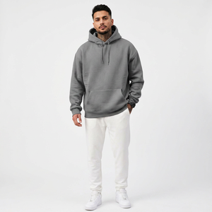 Sudadera con Capucha Holgada de Algodón para Hombre, con Cordón Ajustable, Estilo Deportivo, Manga Larga, a la Moda - Product Image 1