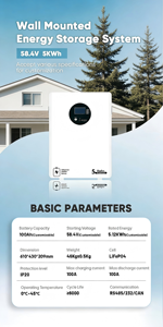 Système de stockage d'énergie hybride au lithium de 5 kWh pour la sauvegarde en cas de panne de courant, prend en charge la charge solaire avec protection IP54 - Product Image 6