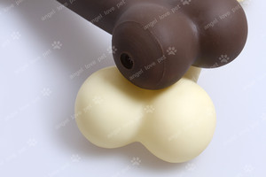 Jouet pour chien et chat en peluche super douce, en forme de pattes de poulet à double os, résistant aux morsures, peluche ours couineuse, résistant à la mastication, carotte de fête en forme de fruit - Product Image 6