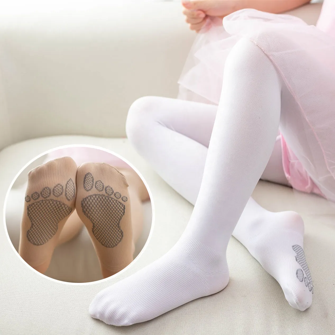 Herstellung benutzer definierte Socken Kinder Baby Mädchen Kinder rutsch feste Balletts trümpfe Strumpfhosen Tanz socken Samt nahtlose Strumpfhosen