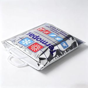 Bolsa isotérmica con logotipo personalizado, diseño moderno, cierre de cremallera y asa de plástico <span class=keywords><strong>para</strong></span> alimentos - Product Image 1