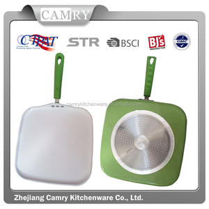 Eco-Friendly Single Griddle <strong>Pan</strong> with Non-Stick Coating for Induction Cooker Aluminum Alloy and Bakelite Handle - Product Image 5