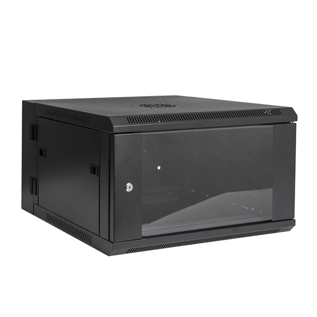 Hot-selling 6U Wall-mounted Vertical Network Server Cabinet Rack with Data Center Fan Black SPCC Steel in Stock