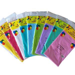 Disposable Plastic <b>Tablecloth</b> Assorted Colors <b>Tablecloth</b> Anchors for Outdoor Tables - Product Image 2