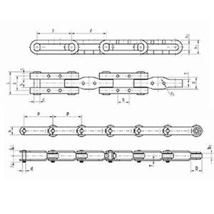 Cadenas Industriales de Acero Inoxidable y Carbono Fabricadas en China, Cadena para Molino de Azúcar con Placa Curvada de Alta Calidad - Product Image 2