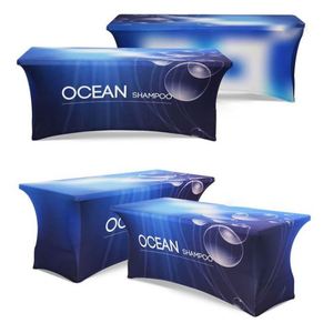 ผ้าคลุมโต๊ะพับได้ขนาด 6 ฟุต พิมพ์ลายโลโก้ตามสั่ง สำหรับงานแสดงสินค้า บูธโฆษณา และงานอีเว้นท์ - Product Image 1