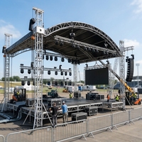2026 Topfinger Popular Estructura de Aluminio Arqueada con Conexión por Espiga, Certificación TUV, con Sistema de Elevación, Soldada, para Ferias Comerciales y Eventos
