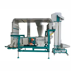 2023 best-selling grain rice corn mung bean soybean cleaning machinery double air screen cleaning machine