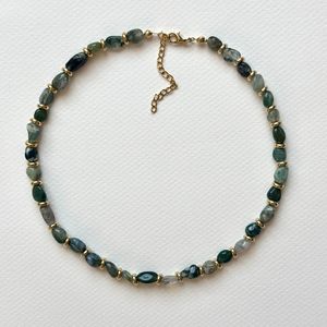 قلادة فاخرة من لؤلؤ المياه العذبة الأكثر مبيعًا بقشرة كريستال ملونة من الحجر الطبيعي سلسلة ذهبية قلادة مطرزة بالخرز للنساء مجوهرات - Product Image 6