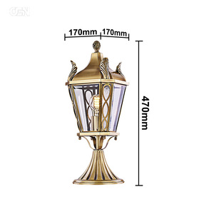 Lujo moderno al aire libre jardín Villa LED E27 Base puerta principal Pilar luces estilo europeo impermeable IP65 para iluminación de paisaje - Product Image 2