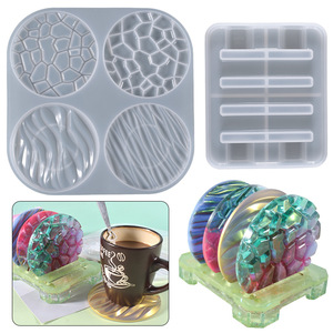 INTODIY nuovi arrivi modello irregolare sottobicchiere stampi artigianali in <span class=keywords><strong>Resina</strong></span> stampi personalizzati De Silicona Para <span class=keywords><strong>Resina</strong></span> <span class=keywords><strong>Epox</strong></span> Manualidades - Product Image 3