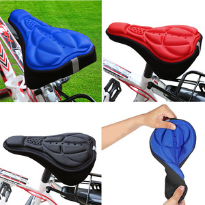 Selle de cyclisme coussin de siège en mousse confortable accessoires de vélo housse de siège de vélo souple respirante - Product Image 5
