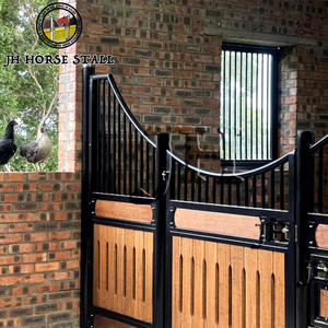 JH E01 Sistema di Box per Cavalli di Lusso con Telaio in Acciaio e Legno di Bambù, Pannello Frontale e Porta per Stalla Professionale ed Economica - Product Image 6