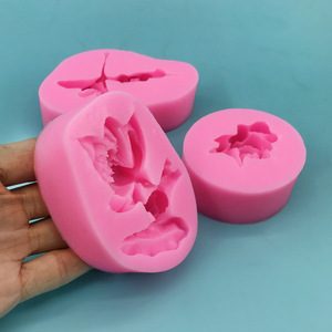 Molde de Silicona para Hornear Chocolate con Forma de Flor de Loto/Gardenia/Iris/Hibisco/Tulipán/Fresa, Moldes Decorativos de Resina para Pasteles - Product Image 3