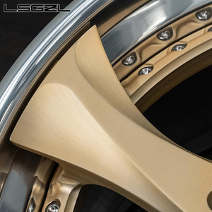 Monobloc <span class=keywords><strong>Champagne</strong></span> Gold/2 pièces 15 18 20 21 22 24 26 pouces roues forgées 5x114.3 5x112 5x130 tout-terrain pour RR benz bmw audi - Product Image 3
