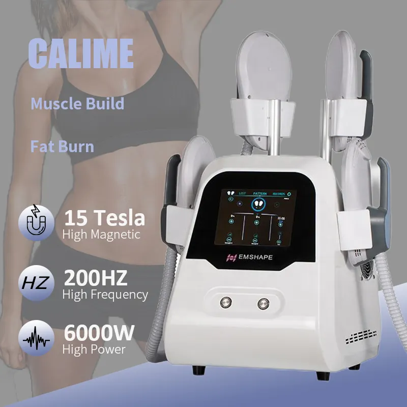 Ultima macchina portatile di forma sottile del corpo di em stimolatore muscolare costruire perdita di peso di grasso 15 Tesla 6000W corpo contorno scolpt Emslim