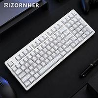 Keyboard Mekanik Zornher ZH980 White Mamba RGB Backlit Hot Swap Gasket Structure untuk Gaming dan Kantor, Cocok untuk PC