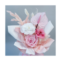 Idée cadeau d'anniversaire, bouquet de roses éternelles Calla en boîte cadeau, fleur préservée pour la Saint-Valentin et Noël