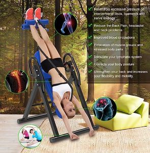 Gravity Heavy Duty Inversion Table with Headrest &amp; Adjustable Protective Belt <strong>Back</strong> <strong>Stretcher</strong> Machine for Pain Relief <strong>Therapy</strong> - Product Image 6