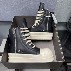 Chaussures de luxe pour hommes de la marque Owens, en cuir véritable, à semelle épaisse et fermeture éclair, chaussures d'hiver à lacets augmentant la taille - Product Image 4