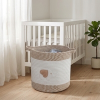 Panier de rangement multifonctionnel tissé en corde de coton durable et écologique de conception moderne d'éléphant pour l'organisation de vêtements à la maison