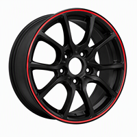Jantes monobloc forgées 18-22 pouces noires et rouges à rayons fendus concaves 5x112/114.3/120 Sport