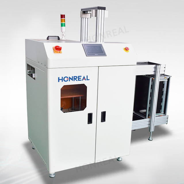 HONREAL Automatic Sucking PCB Magazine Loader PLC Controlled Motor Driven LED Vacuum Pick Place Machine 0.6mm PCB Thickness New