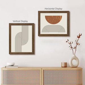 Cornice Portafoto in Legno Marrone Effetto Venatura, Cornice per Foto in Legno, Cornice <span class=keywords><strong>da</strong></span> Parete in Legno con Vetro Temperato HD, Set di Cornici per Galleria Fotografica - Vendita Calda - Product Image 6